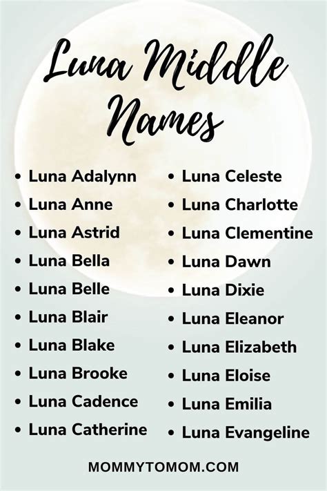 middle names for luna